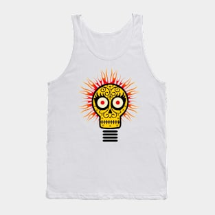 Lightbulb skull Tank Top